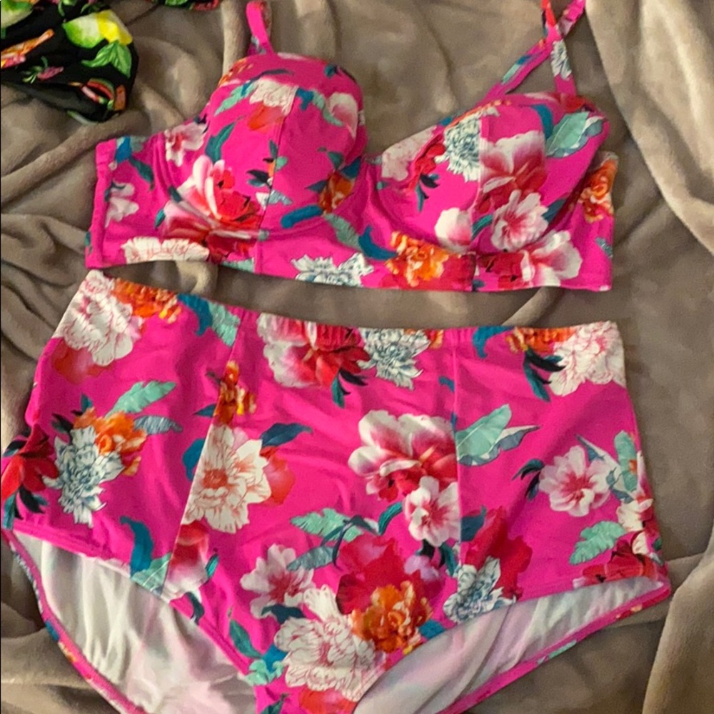 Pink Floral Print Torrid Bikini